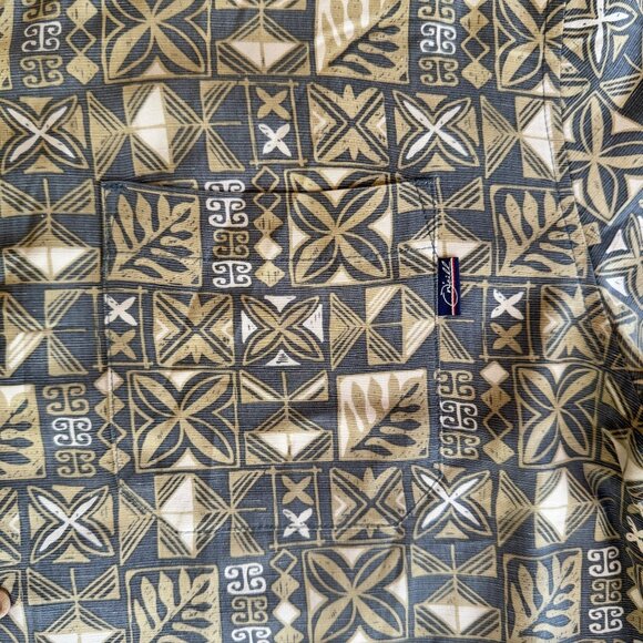 Jack O'Neill Hawaiian Camp Shirt Short Sleeve Button Front Size Small Surf Tapa - Picture 4 of 7